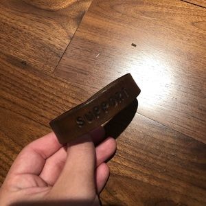 “Support” Leather Bracelet